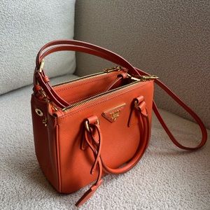 Prada Women's Double Saffiano Leather Mini Bag